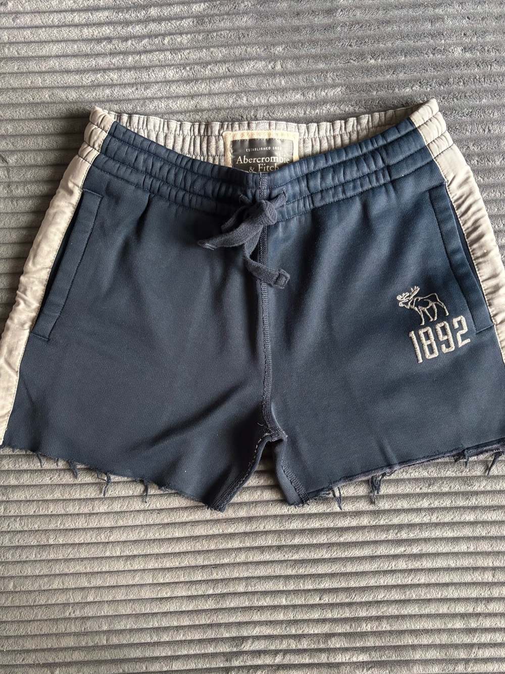 Abercrombie & Fitch Men's Navy Drawstring Shorts